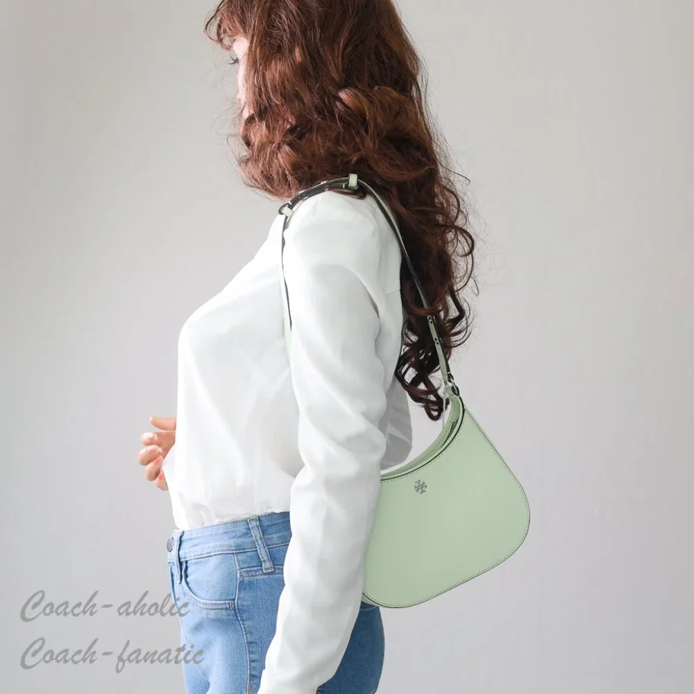 NWT Tory Burch Emerson Saffiano Leather Shoulder Bag in Meadow Mist - Picture 3 of 10